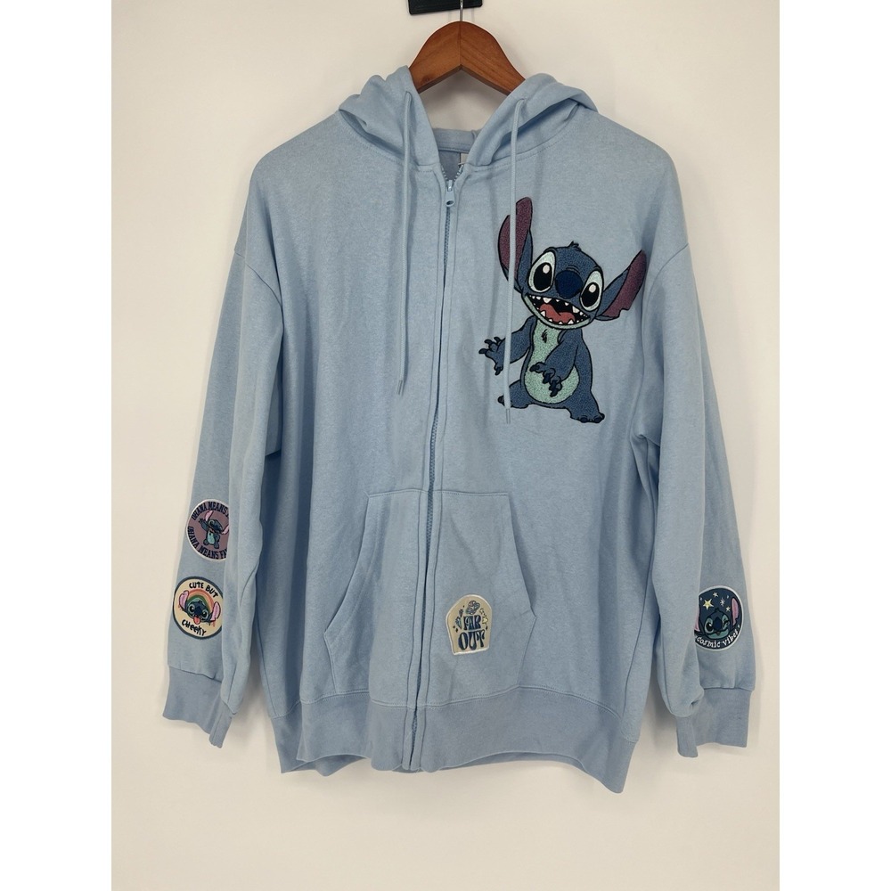 Disney Stitch Women's Soft Full Zip Long Sleeve Hoodie Size XXL
